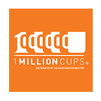 1 Million Cups logo with coffee cups icons