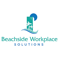 Beachside Workplace Solutions logo with a building icon with palm trees