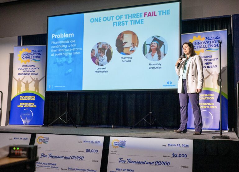 Finalist pitching at the 2026 Innovation Challenge